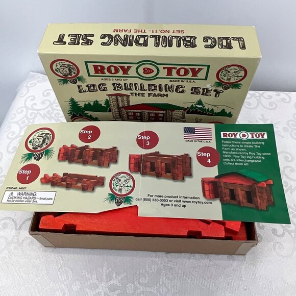 Roy Toy Log Building Set The Farm - Picture 3 of 3